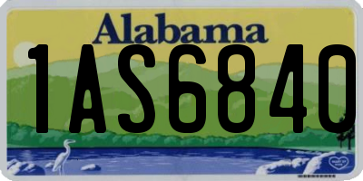 AL license plate 1AS6840