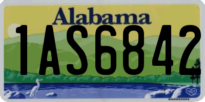 AL license plate 1AS6842