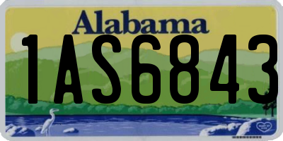AL license plate 1AS6843