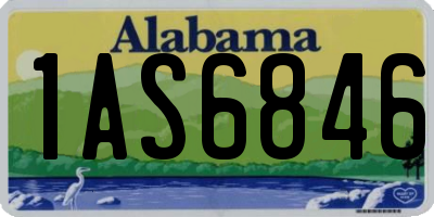 AL license plate 1AS6846
