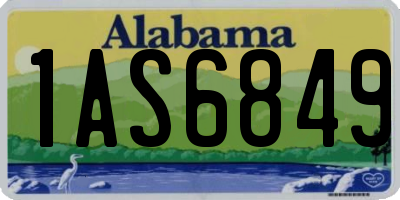 AL license plate 1AS6849