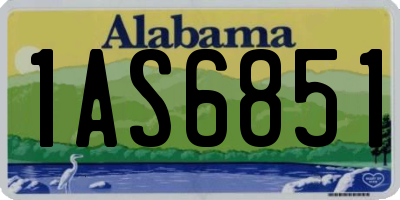 AL license plate 1AS6851