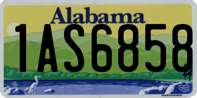 AL license plate 1AS6858