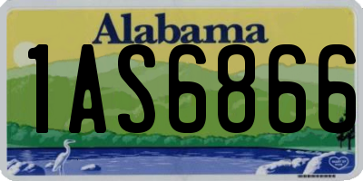 AL license plate 1AS6866