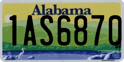 AL license plate 1AS6870