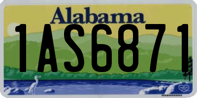 AL license plate 1AS6871