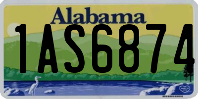 AL license plate 1AS6874