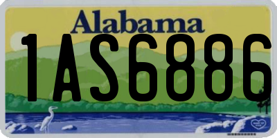 AL license plate 1AS6886