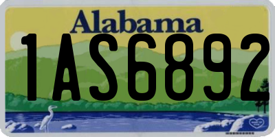 AL license plate 1AS6892