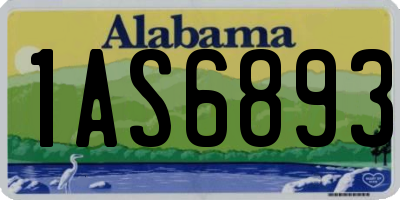 AL license plate 1AS6893