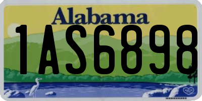 AL license plate 1AS6898