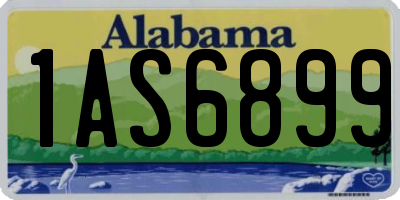 AL license plate 1AS6899