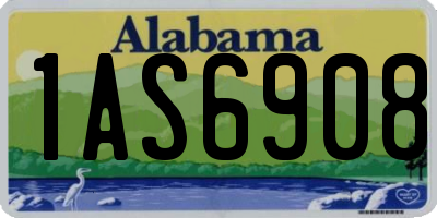 AL license plate 1AS6908