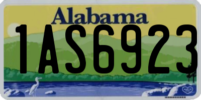 AL license plate 1AS6923