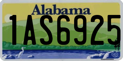AL license plate 1AS6925