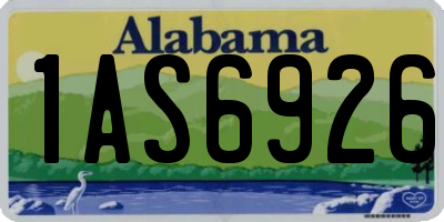AL license plate 1AS6926