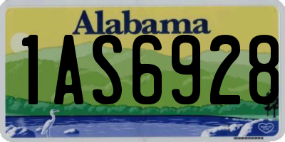 AL license plate 1AS6928