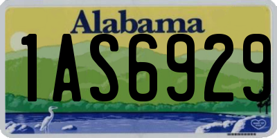 AL license plate 1AS6929