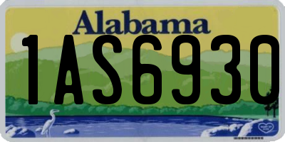 AL license plate 1AS6930