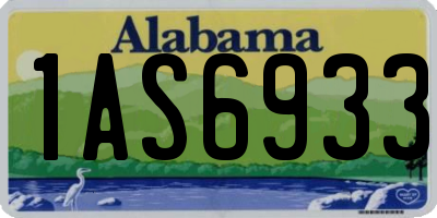 AL license plate 1AS6933