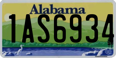 AL license plate 1AS6934