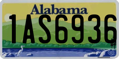 AL license plate 1AS6936