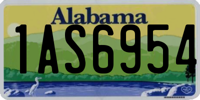 AL license plate 1AS6954