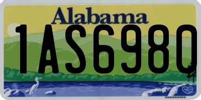 AL license plate 1AS6980