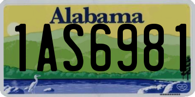 AL license plate 1AS6981