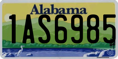 AL license plate 1AS6985