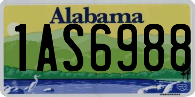 AL license plate 1AS6988