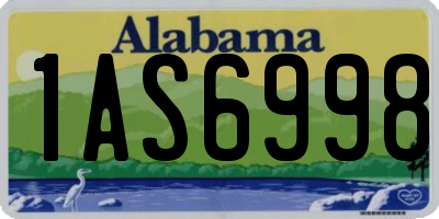 AL license plate 1AS6998