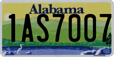 AL license plate 1AS7007