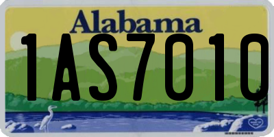 AL license plate 1AS7010