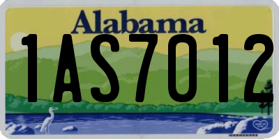 AL license plate 1AS7012
