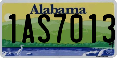 AL license plate 1AS7013