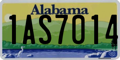 AL license plate 1AS7014