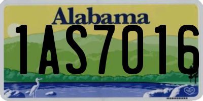AL license plate 1AS7016