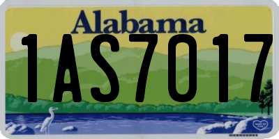 AL license plate 1AS7017