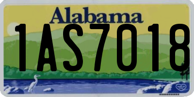 AL license plate 1AS7018