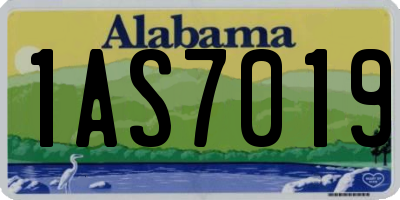 AL license plate 1AS7019