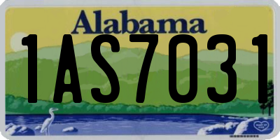 AL license plate 1AS7031