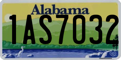 AL license plate 1AS7032