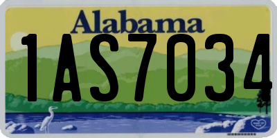 AL license plate 1AS7034