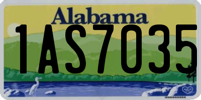 AL license plate 1AS7035