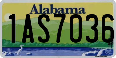 AL license plate 1AS7036