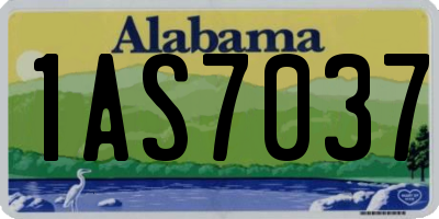 AL license plate 1AS7037