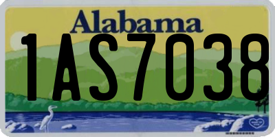 AL license plate 1AS7038