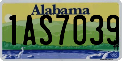 AL license plate 1AS7039