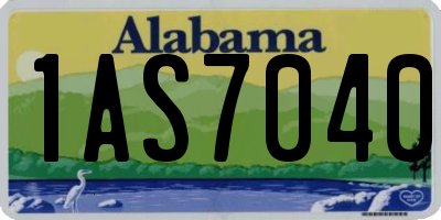 AL license plate 1AS7040
